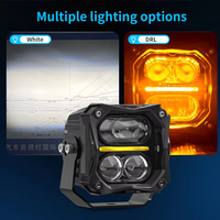 Projecteur de travail LED DXZ haute luminosité 50W 3 pouces, blanc ambre, spot DRL, pour mise à niveau et remplacement, modèle 3C01 pour tout-terrain