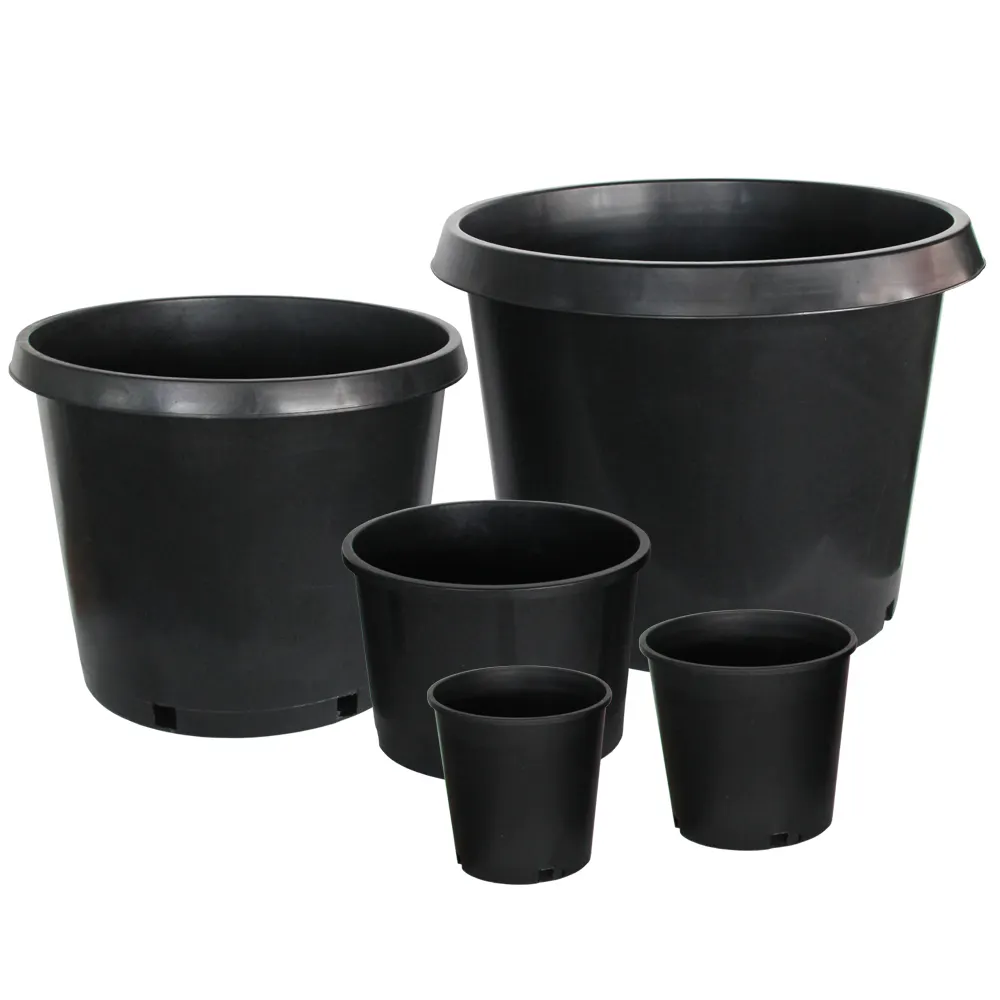 Factory Wholesale Cheap Black Plastic Nursery Grow Pots 1 2 3 5 7 10 15 Gallon Injection Blow Mold Mould Nursery Plant Pots