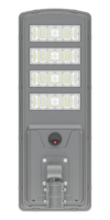 Lampadaire solaire intégré 2-4 modules IP66 en acier galvanisé
