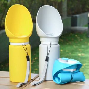 Food Grade Silicone Pet Water <b>Bottle</b> Portable Leakproof <b>Dog</b> Walking Cup With Lanyard - Product Image 5