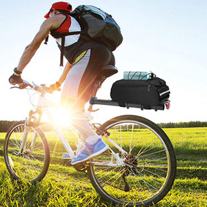 Sac de <span class=keywords><strong>porte</strong></span>-bagages de vélo imperméable, sacoche arrière avec rangement pour siège arrière, bagages de cyclisme, sacoche de selle à bandoulière - Product Image 6