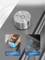 Nano 304 lave-gobelet caché en acier inoxydable multifonctionnel grand évier de cuisine à fente unique