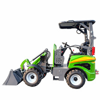 Pengiriman Gratis 0.5-1.5T Mini Wheel Loader Listrik Bertenaga Baterai Articulated Compact Loader |   Elektro Radlader Hoflader untuk Kebun Pertanian