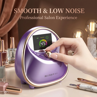Ponceuse à ongles professionnelle portable 45000 tr/min avec moteur à rotor creux, sans fil, rechargeable, faible bruit, vente en gros