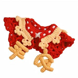 <b>Cat</b> <b>clothes</b>, New Year scarf, collar, kitten Chinese New Year outfit, accessories, pet scarf, dog bib, bib - Product Image 5
