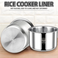 Cuve de cuiseur à riz en acier inoxydable 304 sans revêtement, écologique, sûre et durable, accessoire de remplacement pour cuisines domestiques