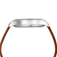 Montres mécaniques automatiques personnalisées en usine avec bracelet en cuir de vache véritable marron vintage, doux, respectueux de la peau et respirant