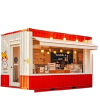 Conteneur maritime préfabriqué de luxe CE 40 pieds – Cafés mobiles, bars, kiosques, magasins alimentaires portables à assemblage rapide, modulaires et transportables