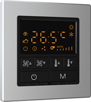 Interrupteur thermostat intelligent en métal pour automatisation de la maison intelligente KNX avec panneau tactile, étanche, norme européenne, interrupteur électrique 86x86mm 24V DC