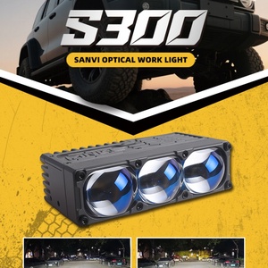 ไฟสปอร์ตไลท์รถยนต์ Sanvi S300 กำลังสูง พร้อมพัดลม ไฟ LED สำหรับกระจังหน้า ไฟตัดหมอกแบบเลนส์ อุปกรณ์เสริมไฟหน้ารถยนต์ออฟโรด - Product Image 3