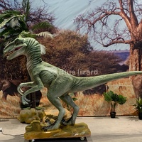 Modelo de Dinosaurio Velociraptor Animatrónico, Dinosaurio Raptor Realista de Tamaño Natural para Decoración de Parques de Atracciones y Carnavales