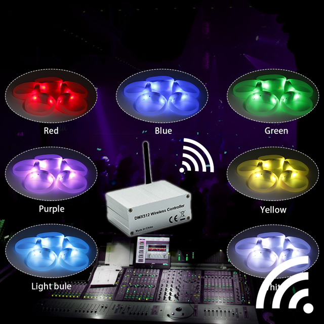 DMX512 Transmitter for LED Glow Sticks RF Remote Control System Professional Lighting Equipment for Large Events Concert