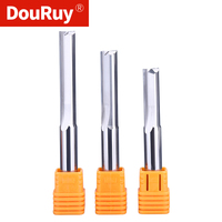 DouRuy Fraise droite à double dent en carbure monobloc pour CNC, pour le bois et le MDF