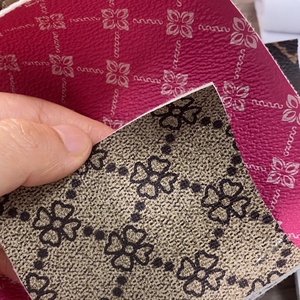 Màu sắc khác nhau một B C lớp PU in ấn chất liệu da cho túi và giày nhà máy trực tiếp bán với màu xanh đen và màu nâu - Product Image 5