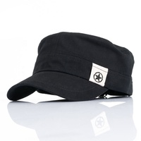 Casquette plate pour homme, chapeau vert militaire, bâton en tissu à cinq branches, style étoile, casquette de canard décontractée, casquette en coton à bord plat