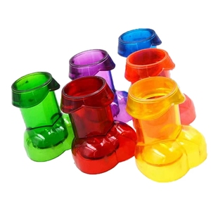 Vasos de Plástico Divertidos con Forma de Pájaro, 6 Colores, 1 Juego para Despedida de Soltera, Boda, Fiesta de Novia, Vasos Decorativos Novedosos - Product Image 1