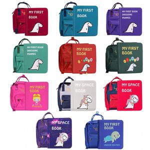 Jouets Montessori en gros, <span class=keywords><strong>livre</strong></span> d'activités pour tout-petits, tableau d'activités en feutre et sac à dos scolaire pour enfants, ensemble de jouets d'apprentissage précoce, ensemble de livres en tissu - Product Image 4