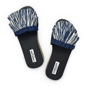 Espadrille plate imperméable à rayures Irving - Rayures blanches et bleues - Product Image 6