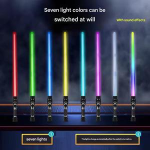 <span class=keywords><strong>Sabre</strong></span> <span class=keywords><strong>laser</strong></span> 2-en-1 en gros pour duel <span class=keywords><strong>et</strong></span> cosplay, LED coloré clignotant, pour enfants, épée lumineuse, jouets épée <span class=keywords><strong>laser</strong></span> <span class=keywords><strong>sonore</strong></span> - Product Image 6