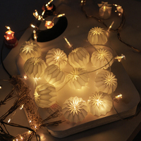 Vente chaude 10 LED White Origami Paper Lantern String Light pour les décorations de Noël