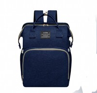 Sac à Dos à Langer Personnalisé et Imperméable avec Port de Recharge USB, Lit Bébé Pliable Pare-Soleil et Station de Change
