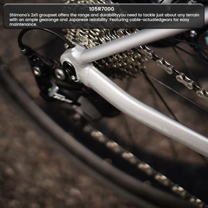 Vélo de route en alliage d'aluminium 700C <span class=keywords><strong>Shimano</strong></span> <span class=keywords><strong>105</strong></span> <span class=keywords><strong>2x11</strong></span> vitesses Fourche en carbone Freins à disque hydrauliques - Product Image 3