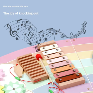 Tablero ocupado montado en la pared multifunción personalizado, material didáctico sensorial <span class=keywords><strong>de</strong></span> música, juguetes educativos Montessori para niños - Product Image 5