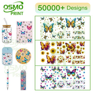 Autocollants papillons Osmo Factoroy en gros, 6-en-1, UV DTF, motif papillon pour gobelets en verre Libbey - Product Image 5