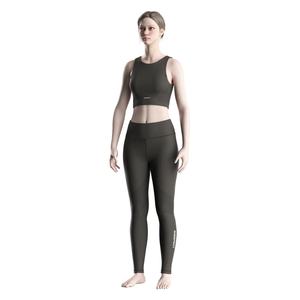 Conjunto Deportivo de Secado Rápido para Mujer, Corte Ajustado, Top Corto Transpirable y Leggings de Cintura Alta Elásticos, Logotipo Personalizado - Product Image 5