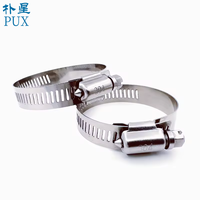 Collier de serrage américain à vis sans fin en acier inoxydable 201, bande de 12,7 mm, épaisseur de 0,6 mm, réglable pour tuyau automobile