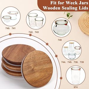 Tapón de Botella Ecológico de Madera de Acacia con Sello de Silicona para <span class=keywords><strong>Frascos</strong></span> - Product Image 5