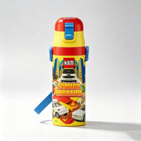 Bouteille d'eau isotherme à double paroi en acier inoxydable 304 avec logo personnalisé, couvercle rabattable, finition mate dégradée, réutilisable pour l'extérieur