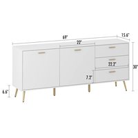 Armoires de rangement de garde-manger en bois laqué de luxe avec buffet buffet crédence bar café pour salle à manger