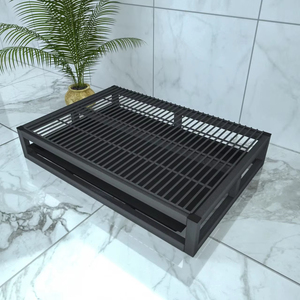 Atacado Grande Capacidade com Aço Inoxidável <span class=keywords><strong>Indoor</strong></span> Stainless Steel <span class=keywords><strong>Dog</strong></span> Potty Pet <span class=keywords><strong>Toilet</strong></span> Anti-mordida Litter Box Training Tray - Product Image 4