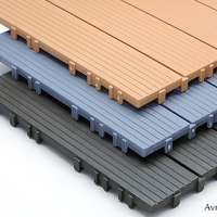 Dalles de terrasse en PVC à emboîtement, revêtement de sol extérieur, panneaux de sol composites carrés pour balcon, terrasse, jardin