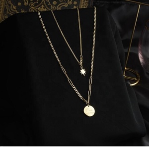 <span class=keywords><strong>Collier</strong></span> ras de cou multi-rangs en acier inoxydable 316l gravé à la mode, <span class=keywords><strong>plaque</strong></span> de nom personnalisée bon marché - Product Image 3