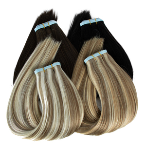 Extensiones de Cabello Haohao Recién Llegadas <span class=keywords><strong>Largas</strong></span> de Trama Adhesiva Remy con Cutícula Intacta, Cinta Adhesiva Invisible de Cabello 100% Humano - Product Image 4