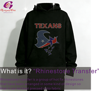 Transferts thermocollants personnalisés avec logo en strass, motifs de transferts en strass pour équipes sportives, transferts thermiques en strass pour t-shirts