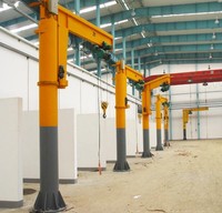 Grue à flèche montée sur colonne avec conception de portée de flèche personnalisée pour levage en atelier et unité de colonne rotative