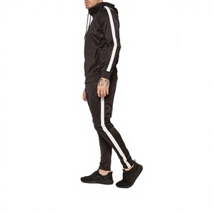 Best Quality <b>Men</b> Short Sleeve Hoodie and Track Suit Set Customized Plain Tracksuits Customizable Running Jogging Trouser Hoodies - Product Image 2