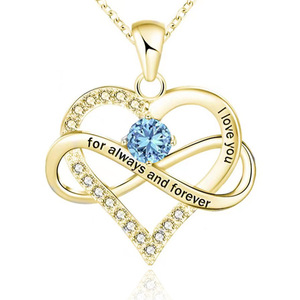 Joyería <span class=keywords><strong>de</strong></span> diamantes Forever para el Día <span class=keywords><strong>de</strong></span> San Valentín, collar con corazón <span class=keywords><strong>de</strong></span> amor, piedra <span class=keywords><strong>de</strong></span> nacimiento, para esposa, novia, madre, gran oferta - Product Image 6