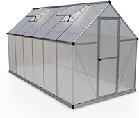 Serre de jardin en polycarbonate robuste à double porte