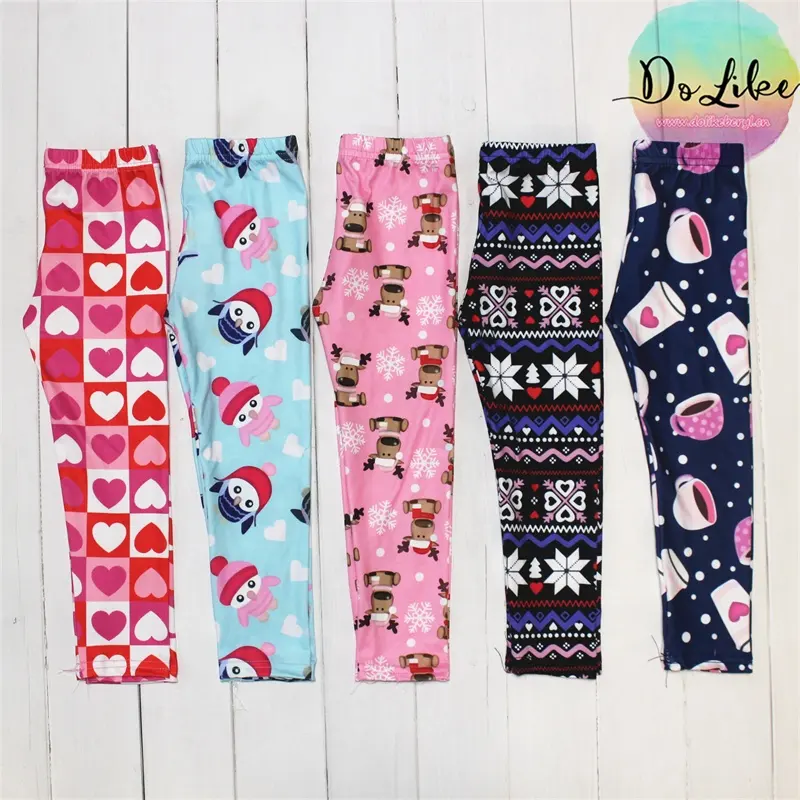 Dolike Bé Gái In Quần Legging Trẻ Em Của Boutique Quần Áo Fancy Kids Xà Cạp Cho Ngày Valentine Bán Buôn