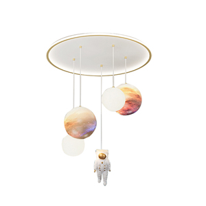 Lustre LED Moderne APCITL <span class=keywords><strong>Princesse</strong></span> Terre Voyageuse Créative, Lampe de Chambre d'Enfant de Taille Moyenne, Blanc Spatial - Product Image 6