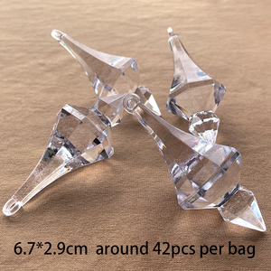 Atacado Plastic Light Prism <span class=keywords><strong>Chandelier</strong></span> Acessórios Acrílico Wedding Teto Decoração Pingente Crystal Clear Acrílico Ornamento - Product Image 5