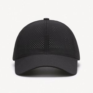 Wholesale Summer Sport <b>Cap</b> Sunhat Solid Color Net Hole 6 Panel Breathable <b>Waterproof</b> Baseball <b>Cap</b> - Product Image 2