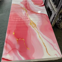 Panneaux muraux en PVC imperméables à motif marbre écologiques pour salons, escaliers et cuisines, garantie 5 ans