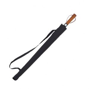 Parapluie personnalisé avec logo, 24 baleines, manche en bois, 115 cm, en pongé haute densité 210T, armature en acier noir, idéal pour les trajets quotidiens, les voyages et la promotion de marque - Product Image 3