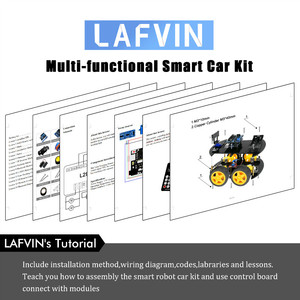 <span class=keywords><strong>LAFVIN</strong></span> Intelligente multi-fonctionnelle Kit Voiture <span class=keywords><strong>Robot</strong></span> pour Arduinos avec Tutoriel - Product Image 3
