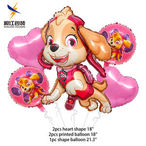 Ensemble de 5 pièces sur le thème des pattes de chien, fournitures de fête <span class=keywords><strong>d</strong></span>'<span class=keywords><strong>anniversaire</strong></span>, <span class=keywords><strong>d</strong></span>écorations, ensemble de ballons à pattes de chien, vaisselle pour la <span class=keywords><strong>d</strong></span>écoration de fête <span class=keywords><strong>d</strong></span>'<span class=keywords><strong>anniversaire</strong></span> pour enfants - Product Image 4